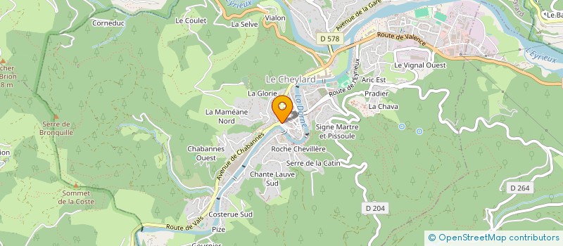 localisation de l'entreprise SARL LES TROIS VOUTES à LE CHEYLARD