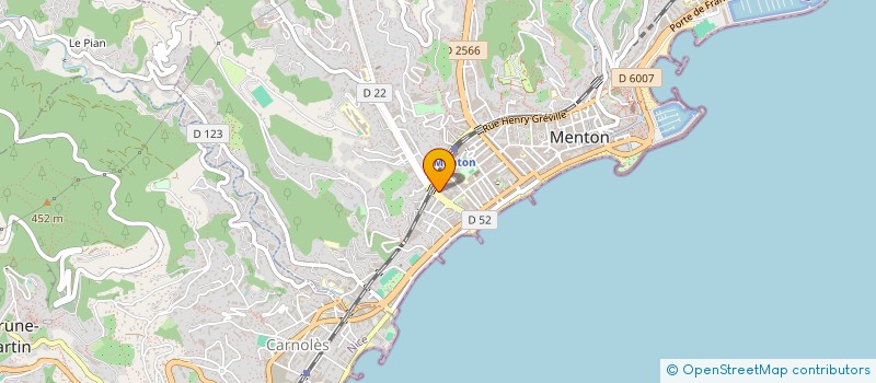 localisation de l'entreprise SARL LES VALLIERES à MENTON