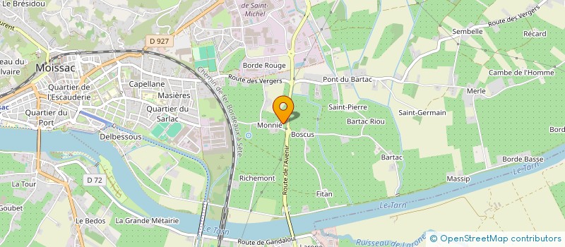 localisation de l'entreprise SARL LES VERGERS DE SAINT PIERRE à MOISSAC