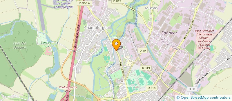 localisation de l'entreprise SARL LES VIGNES  CHAMPFORGEUIL