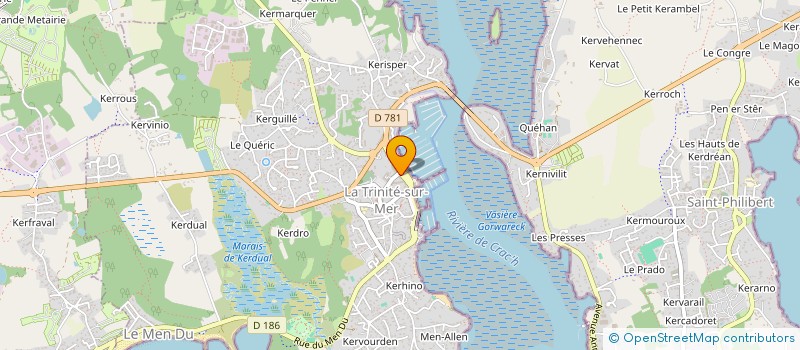 localisation de l'entreprise SARL LES VIVIERS TRINITAINS  LA TRINITE-SUR-MER
