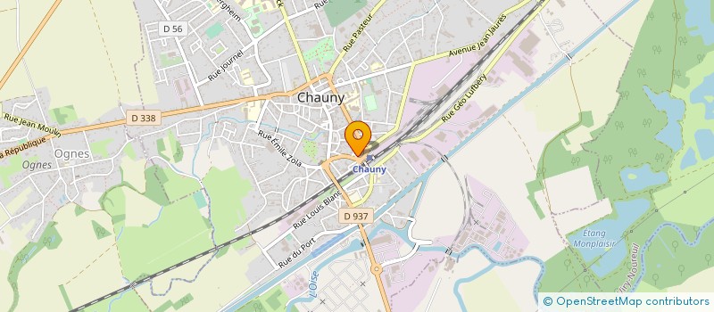 localisation de l'entreprise SARL LETANG à CHAUNY