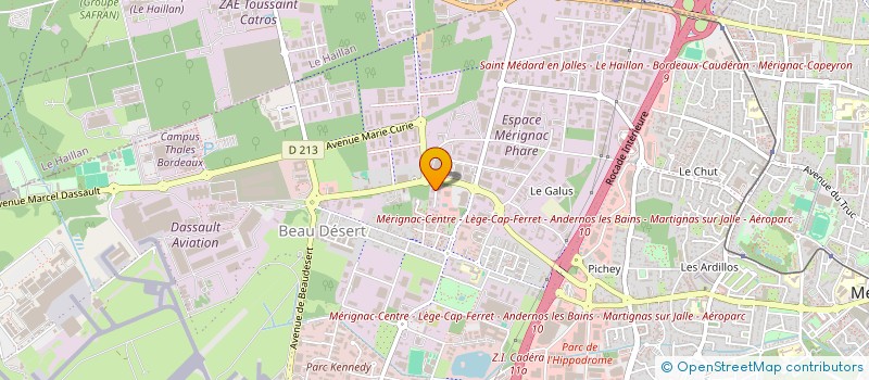 localisation de l'entreprise SARL LEVEQUE GILBERT  MERIGNAC