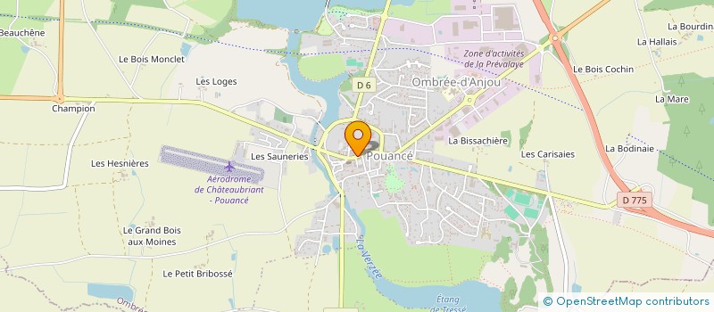 localisation de l'entreprise SARL LHOMMELAIS  OMBREE D'ANJOU