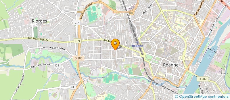localisation de l'entreprise SARL LHYBRIDE à ROANNE