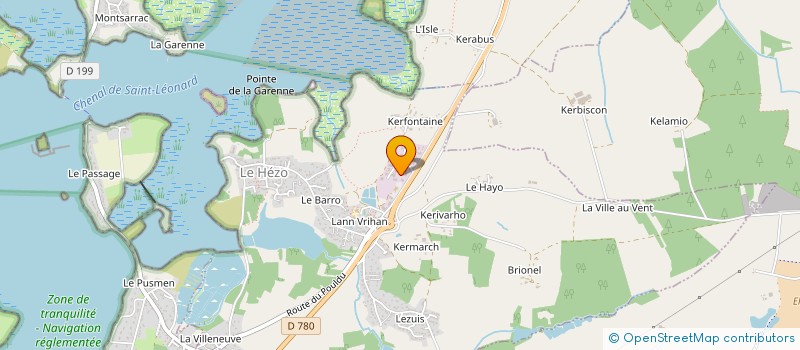 localisation de l'entreprise SARL LICENCE IV  LE HEZO