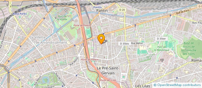 localisation de l'entreprise SARL  LIDA  PANTIN