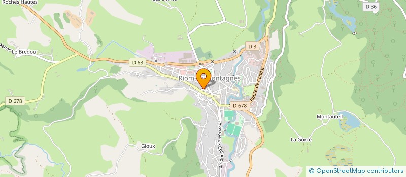 localisation de l'entreprise SARL LIGNE DROITE A à RIOM-ES-MONTAGNES