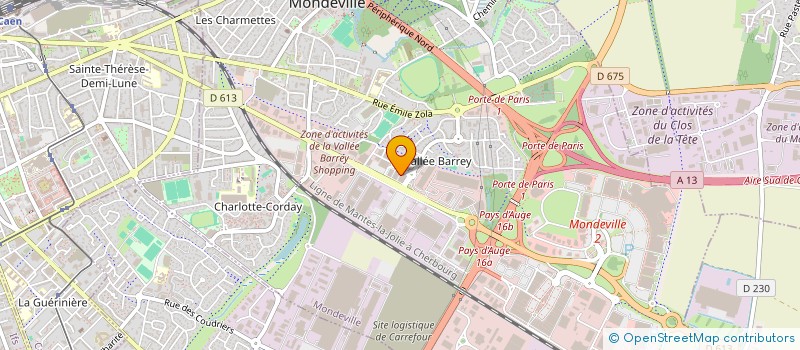 localisation de l'entreprise SARL LIGNE ROTIN à MONDEVILLE