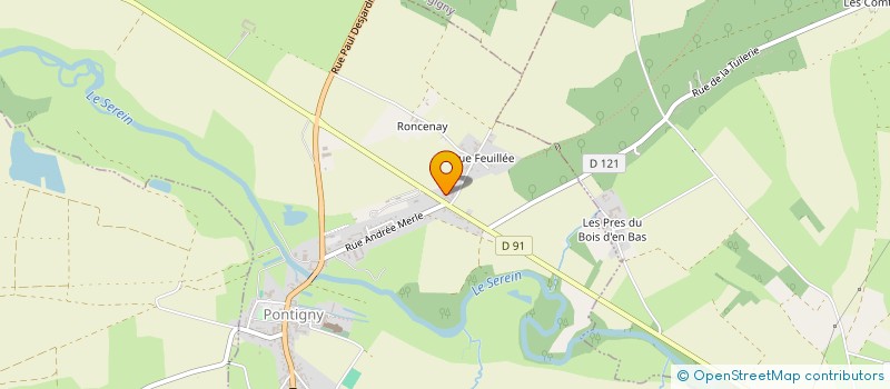 localisation de l'entreprise SARL LIGNES ELEC  PONTIGNY