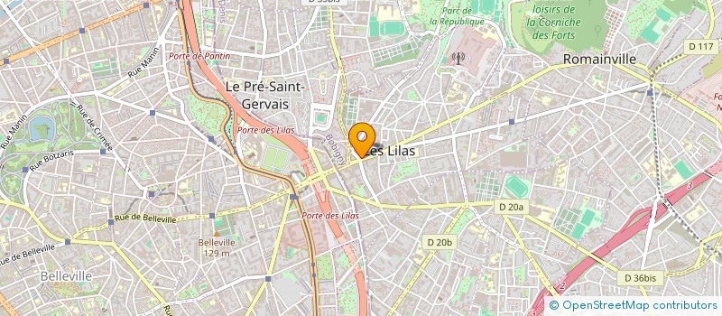 localisation de l'entreprise SARL LILAS EXPRESS  LES LILAS
