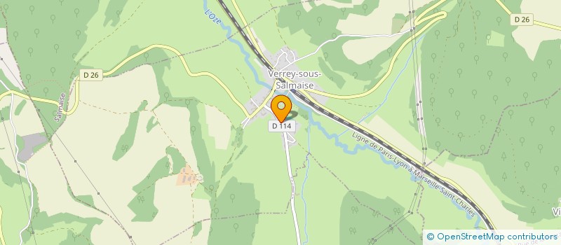 localisation de l'entreprise SARL LILI FLEURS  VERREY-SOUS-SALMAISE