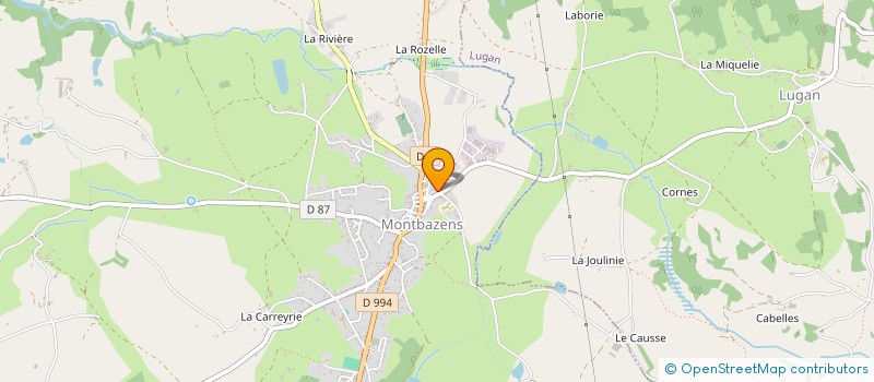 localisation de l'entreprise SARL LINERES  MONTBAZENS