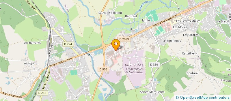 localisation de l'entreprise SARL LIVRABIO  THIERS