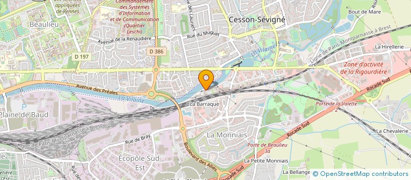 localisation de l'entreprise SARL LJA ARCHITECTURE  CESSON-SEVIGNE