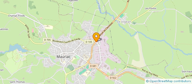 localisation de l'entreprise SARL LLINARES XAVIER à MAURIAC