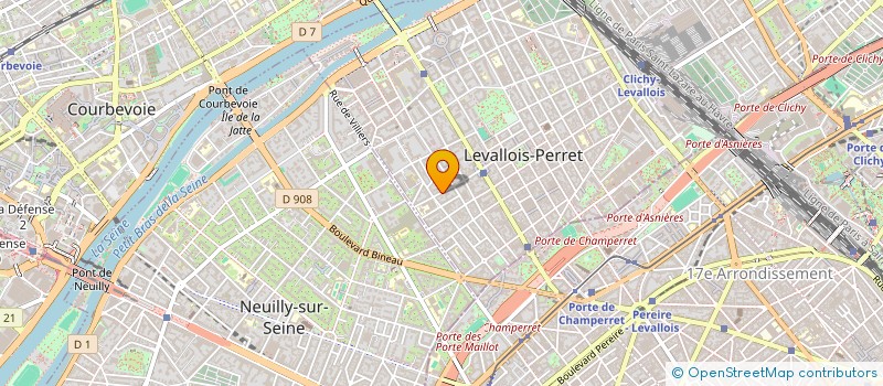 localisation de l'entreprise SARL LM 77 à LEVALLOIS-PERRET