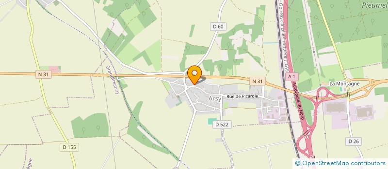 localisation de l'entreprise SARL LOBATO-GUILBERT  ARSY