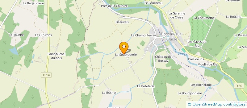localisation de l'entreprise SARL LOIRET à BOSSAY-SUR-CLAISE