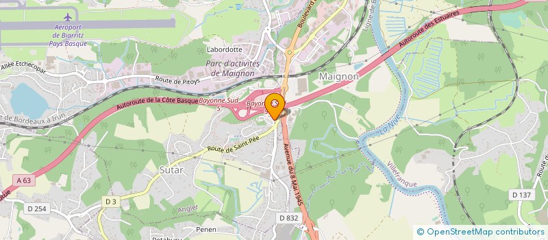 localisation de l'entreprise SARL LOISIRS HABITATS à ANGLET