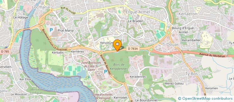 localisation de l'entreprise SARL LONGCHAMPS à QUIMPER