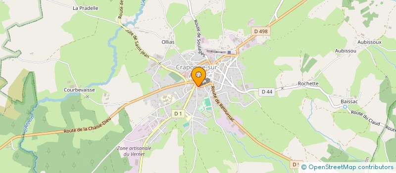 localisation de l'entreprise SARL LONGITUDES  CRAPONNE-SUR-ARZON