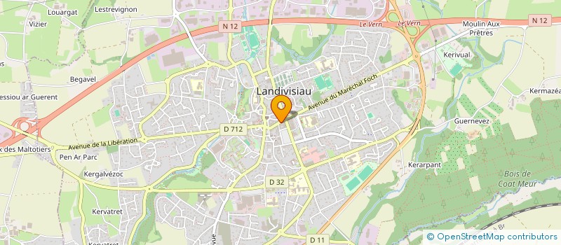localisation de l'entreprise SARL LORGUILLOUX OPTIQUE à LANDIVISIAU
