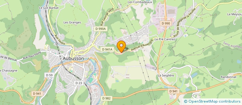 localisation de l'entreprise SARL LOULERGUE PNEUS à AUBUSSON