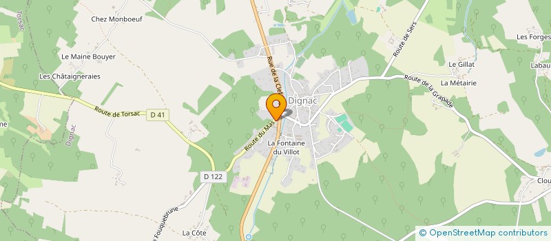 localisation de l'entreprise SARL LOUSTEAUD-RIPPE à DIGNAC