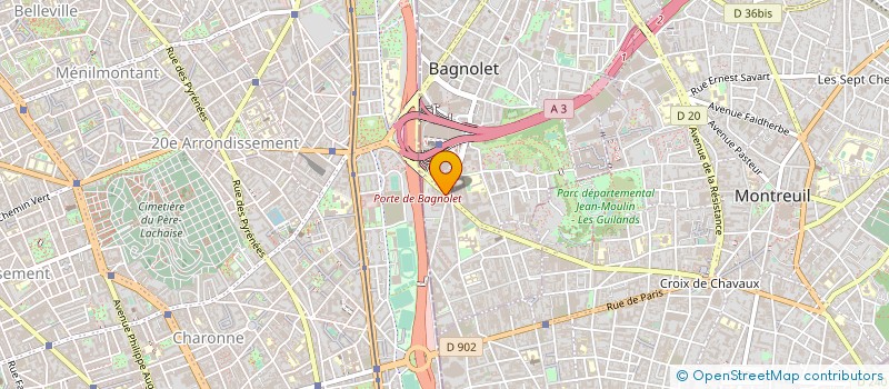 localisation de l'entreprise SARL M.B.G. à BAGNOLET
