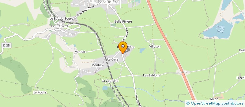 localisation de l'entreprise SARL M.C.R.  LA PACAUDIERE