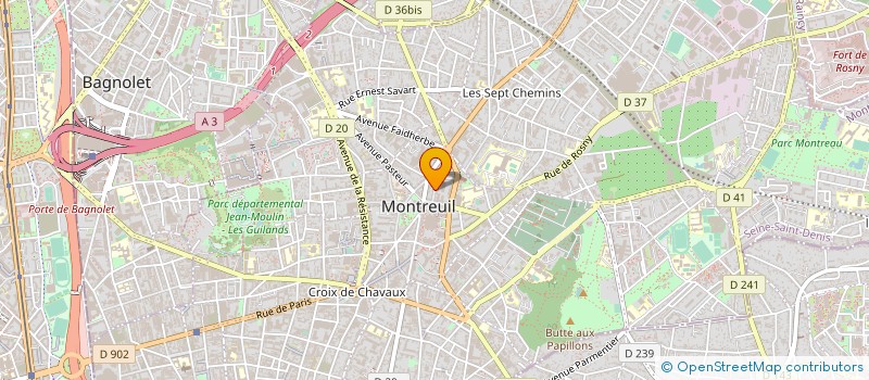 localisation de l'entreprise SARL M D M à MONTREUIL