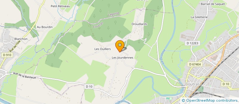 localisation de l'entreprise SARL M T D à COUTRAS