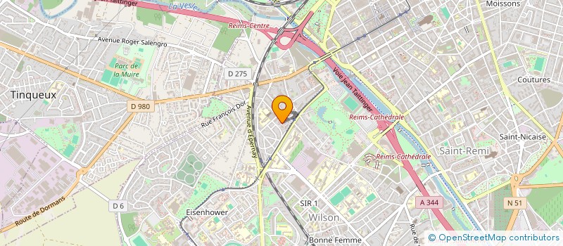 localisation de l'entreprise SARL M.T.P.  REIMS