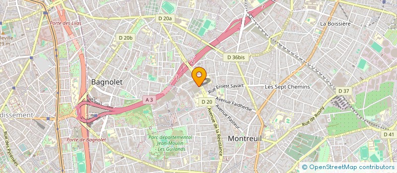 localisation de l'entreprise SARL M.W à MONTREUIL