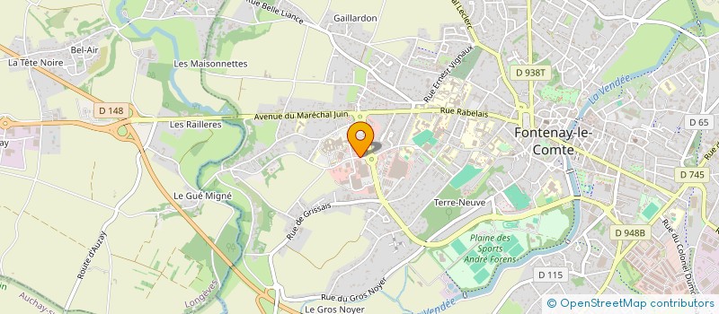 localisation de l'entreprise SARL M2A LAVAGE  FONTENAY-LE-COMTE