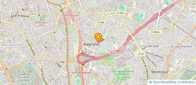 localisation de l'entreprise SARL MABABIC à BAGNOLET