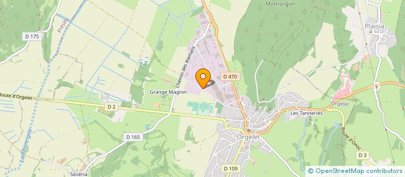 localisation de l'entreprise SARL MACONNERIE VERNE à ORGELET