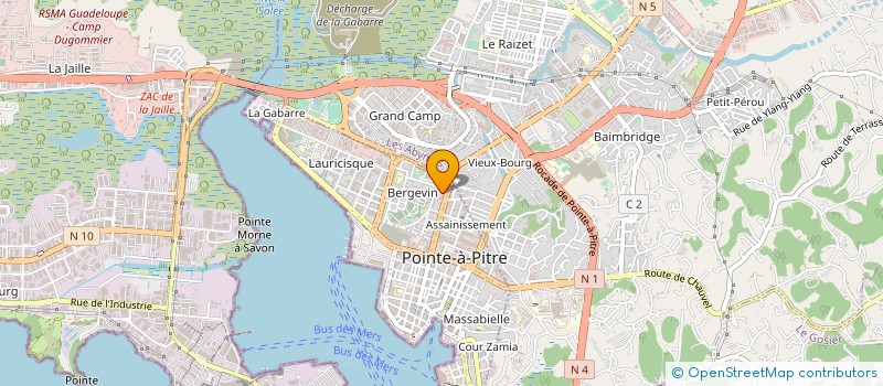localisation de l'entreprise SARL MADELUX à POINTE A PITRE
