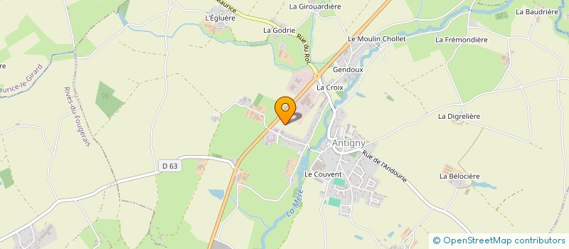 localisation de l'entreprise SARL MAGALYDIE  ANTIGNY