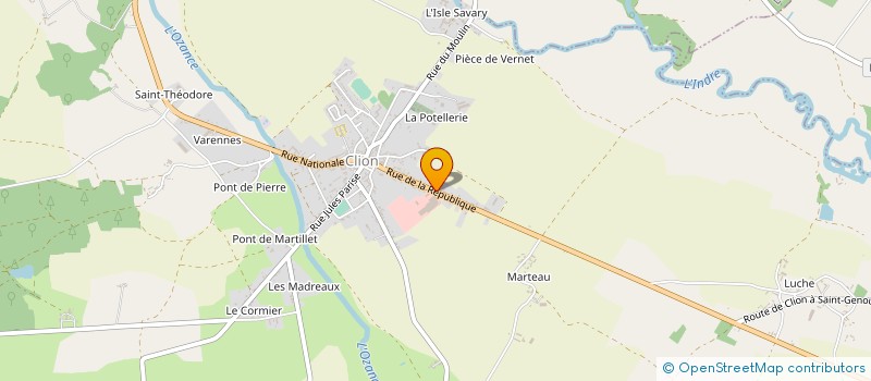 localisation de l'entreprise SARL MAHUTEAU à CLION