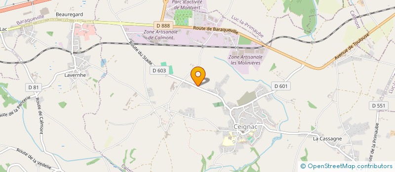 localisation de l'entreprise SARL MAILHE COUVERTURE  LUC-LA-PRIMAUBE