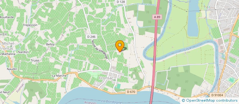 localisation de l'entreprise SARL MAISON ROUX OULIE  FRONSAC