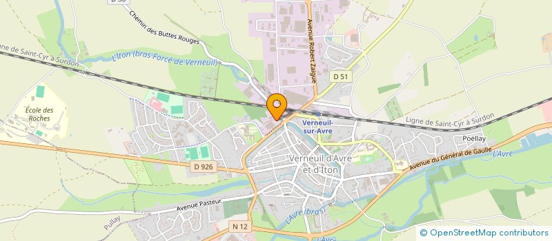 localisation de l'entreprise SARL MARBRERIE RAIMBAULT  VERNEUIL D'AVRE ET D'ITON