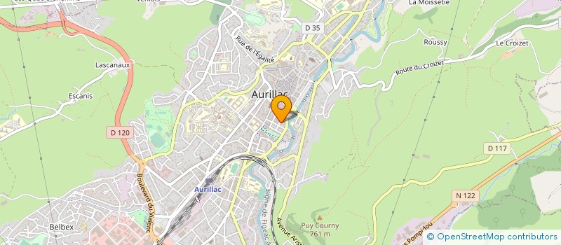 localisation de l'entreprise SARL MARCEL & MAURICE à AURILLAC