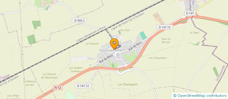 localisation de l'entreprise SARL MARECHALERIE HALLIER à GOUSSAINVILLE