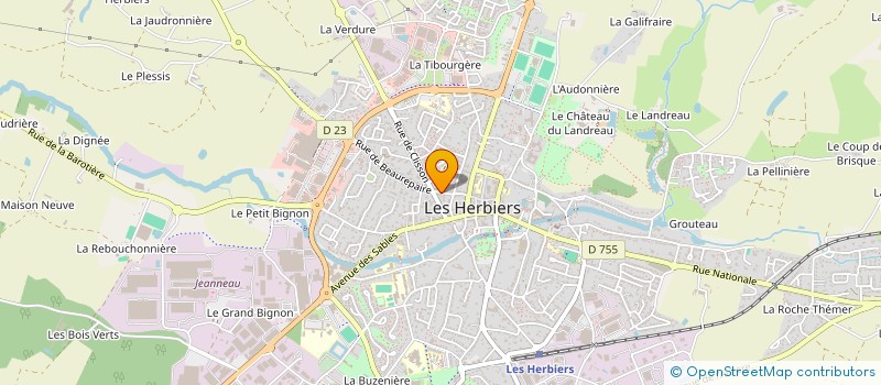 localisation de l'entreprise SARL MARGOT à LES HERBIERS