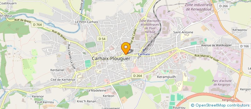 localisation de l'entreprise SARL MARIE-FLO  CARHAIX PLOUGUER