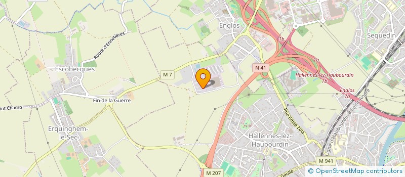 localisation de l'entreprise SARL MARIN  HALLENNES-LEZ-HAUBOURDIN