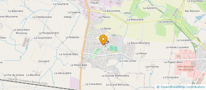localisation de l'entreprise SARL MARQUET à ETRELLES